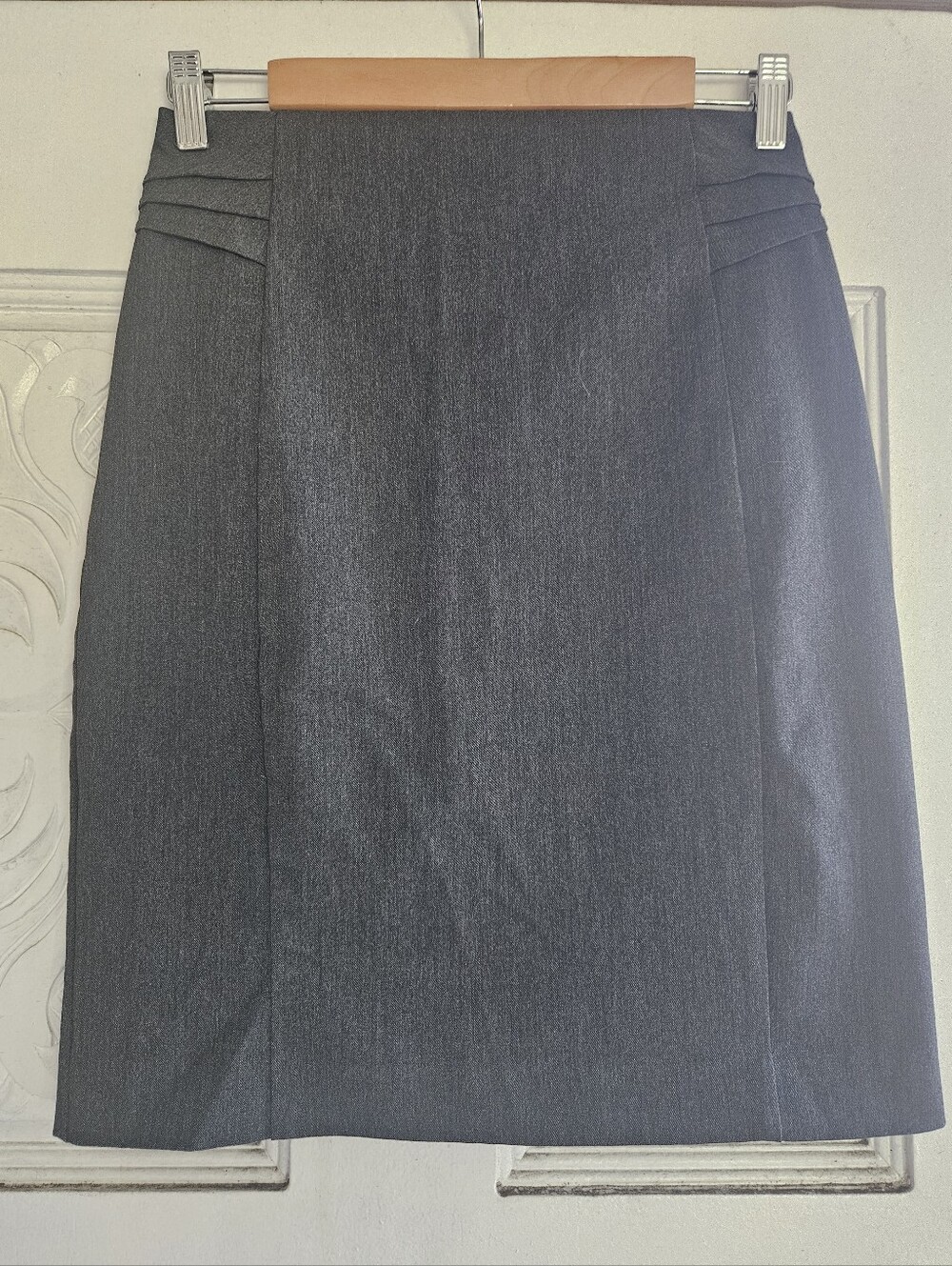 Express Charcoal Gray Lined Pencil Skirt 4